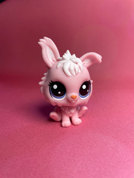 Littlest Pet Shop Authentic Pink Bunny  purple eyes
